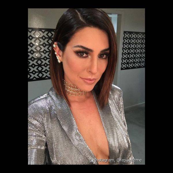 Fernanda Paes Leme mostrou no Instagram os detalhes da maquiagem que fez para a apresenta??o do X-Factor, no domingo: pele e olhos bastante iluminados